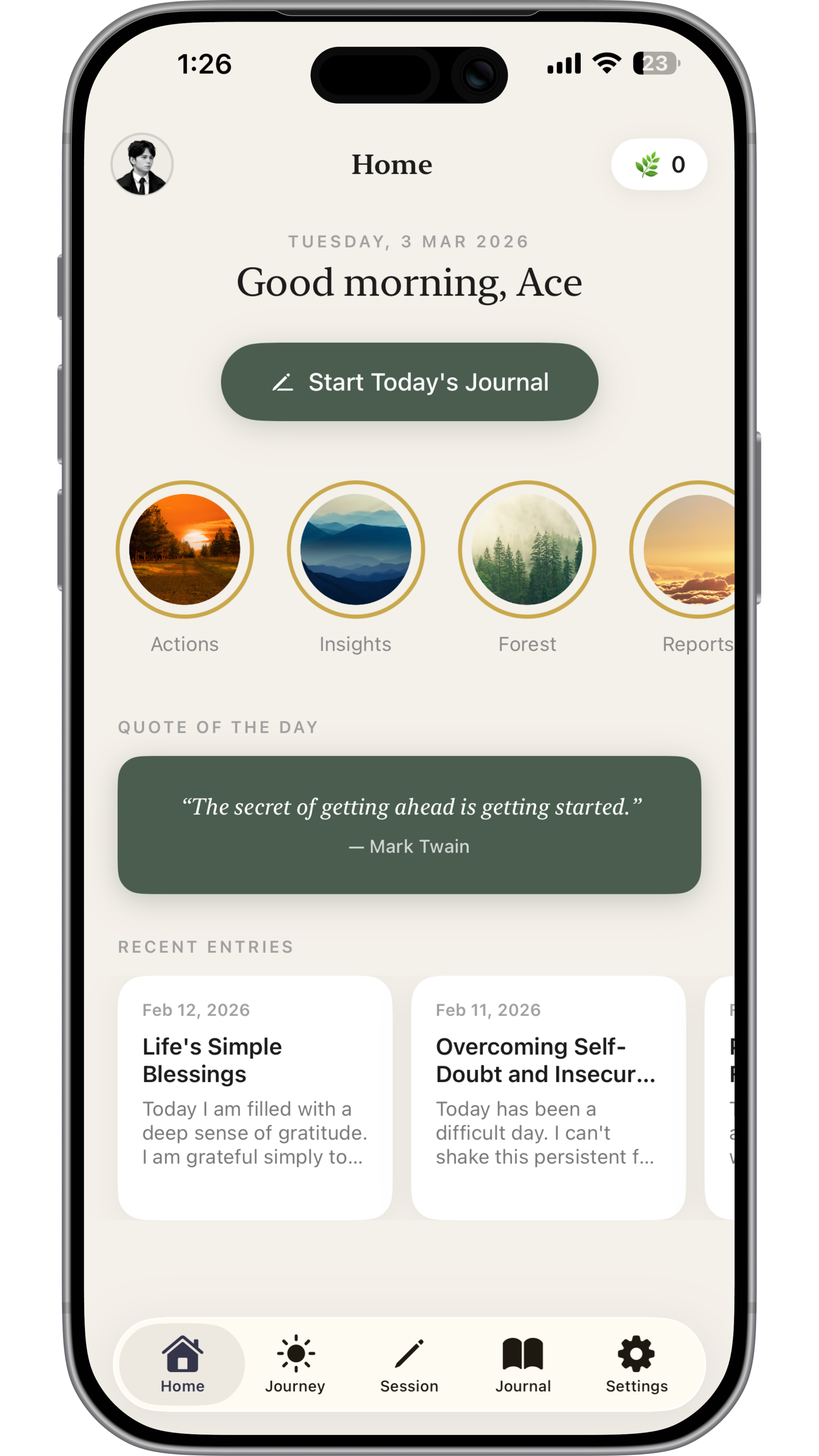 Mindleaf app screenshot