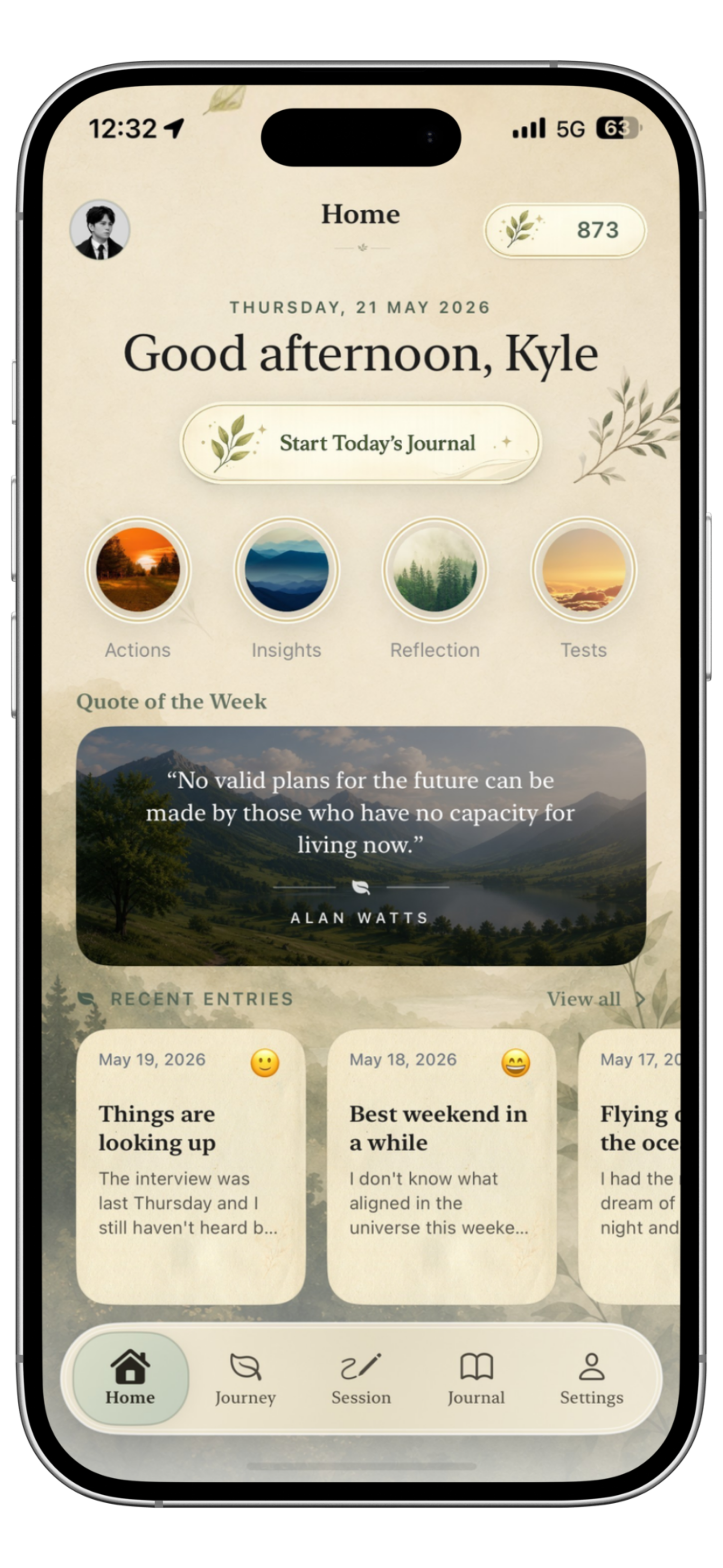 Mindleaf app screenshot