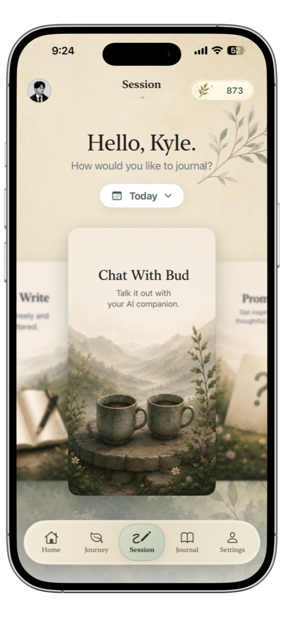 Choose a journaling mode in Mindleaf
