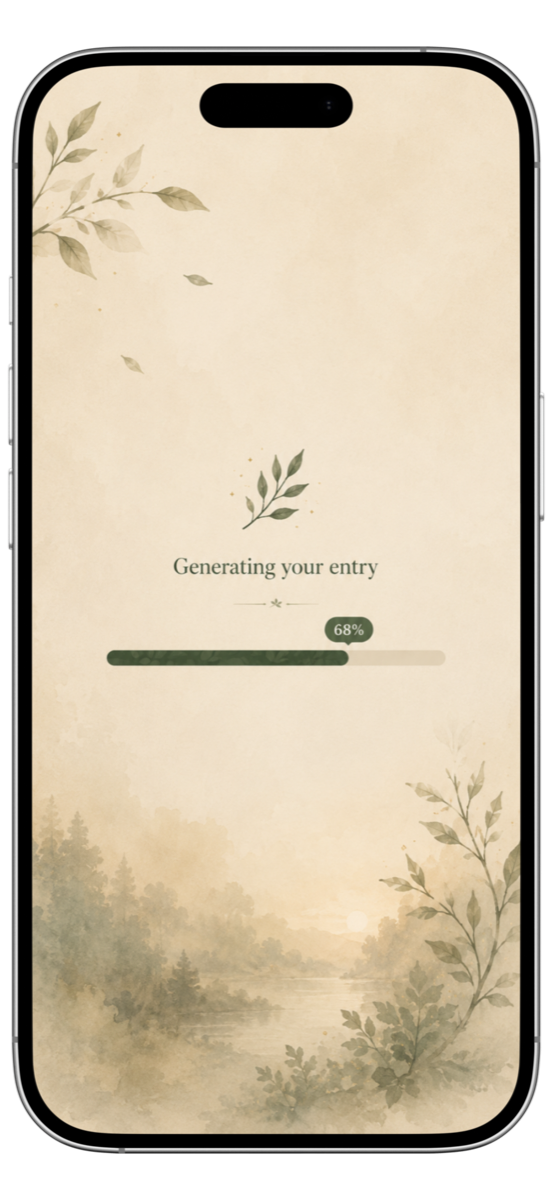 Generate a journal entry in Mindleaf