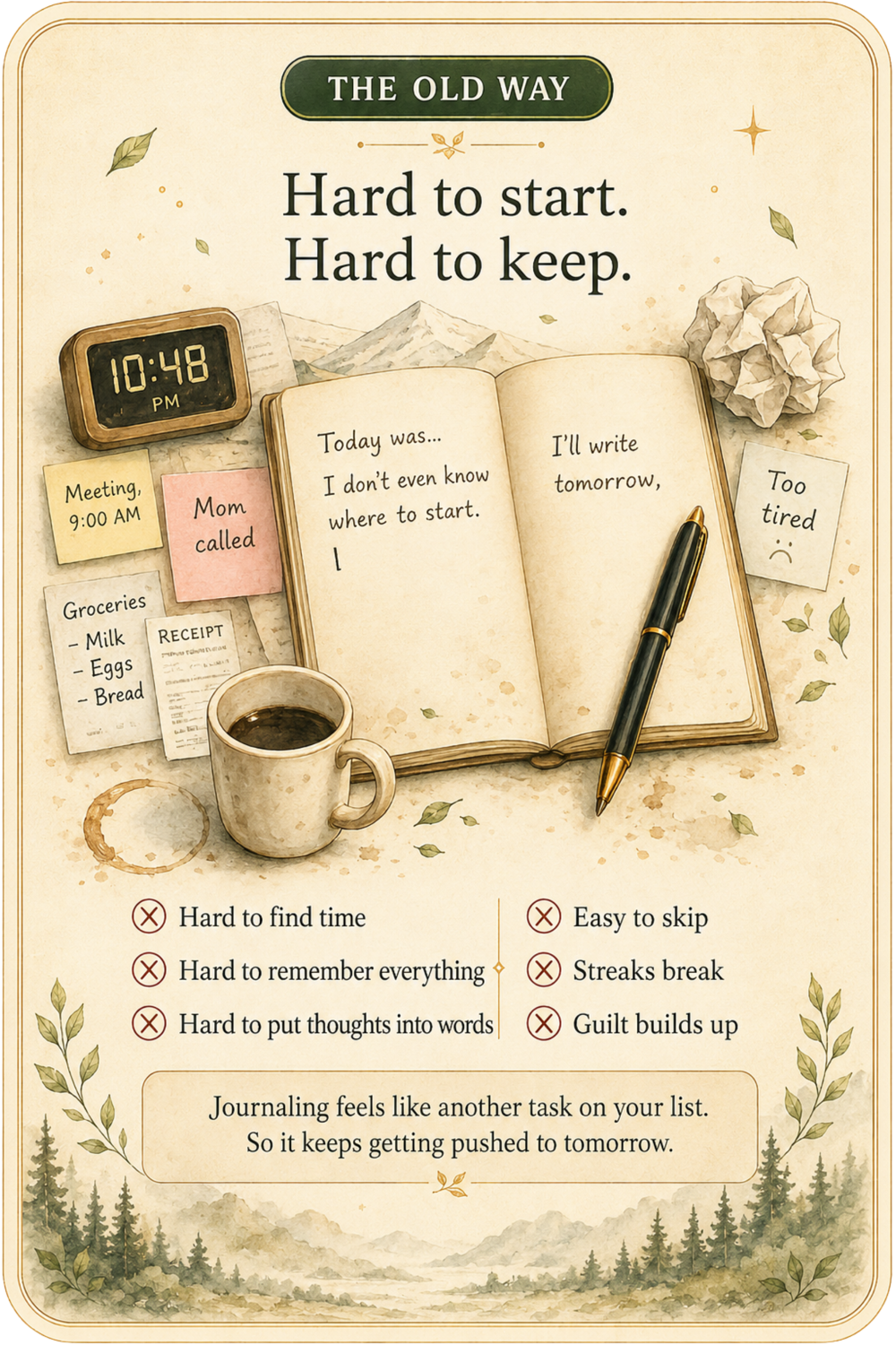 The old way to journal